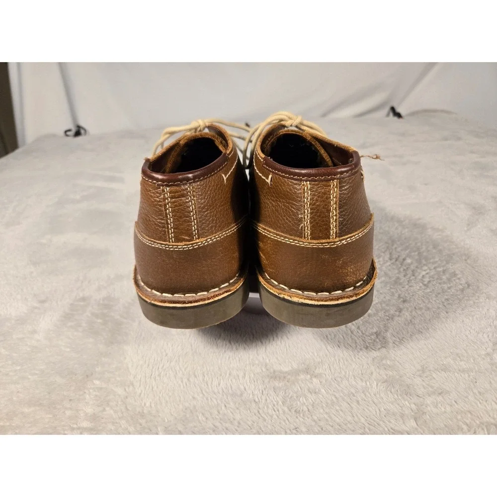 Desert Wind Mens Brown Pebbled Leather Chukka Boots Size 10.5 M Lace‎ Up Scuffed